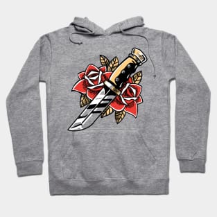 Dagger and Roses Tattoo Graphic Hoodie